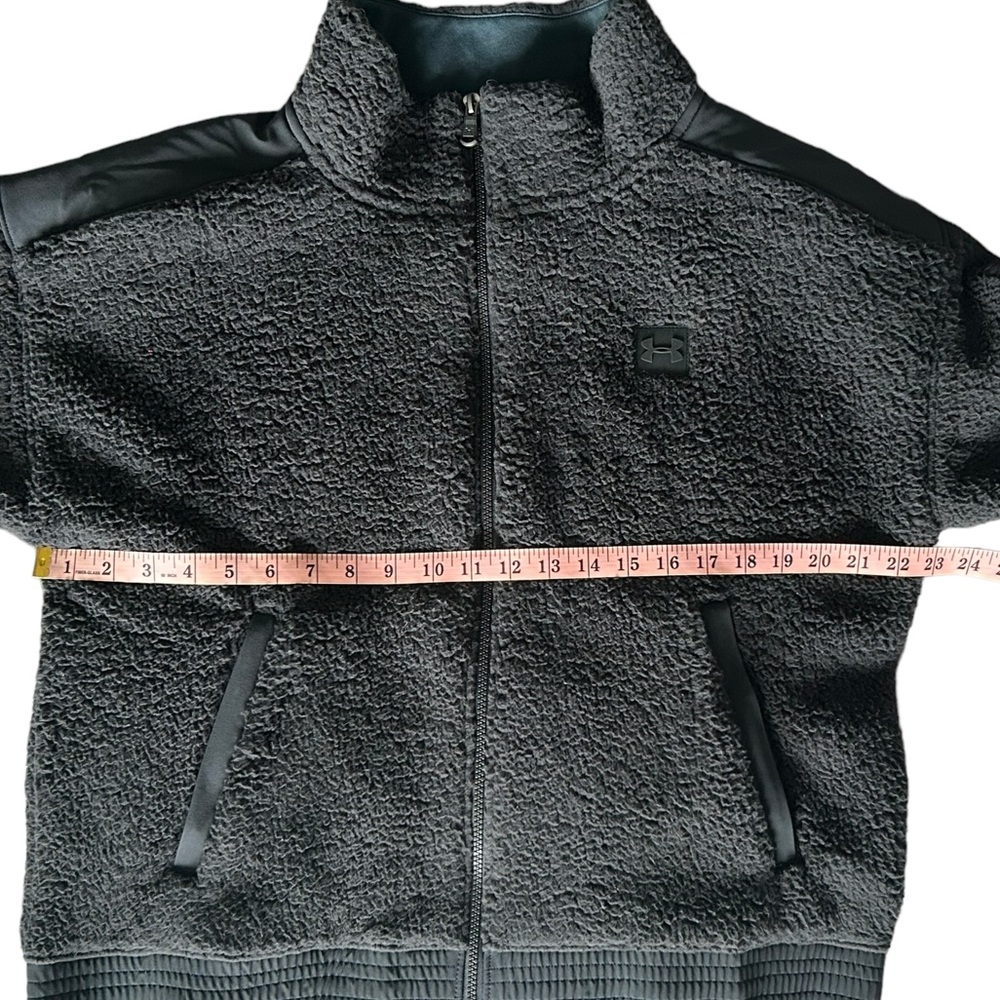 Under Armour Black Loose Sherpa Fleece Full Zip Jacket - Picture 7 of 9